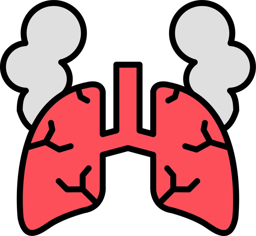 pulmões com fumaça vetor
