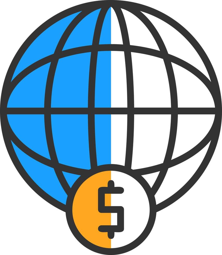 design de ícone de vetor financeiro mundial