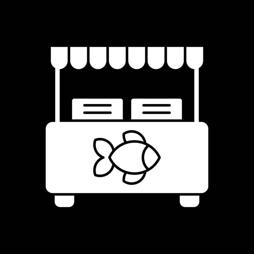 design de ícone de vetor de mercado de peixe