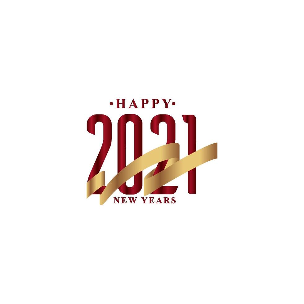 feliz ano novo 2021 celebração ilustração vetorial modelo design vetor