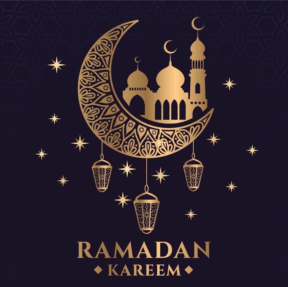 modelo de plano de fundo de saudação ramadan kareem vetor