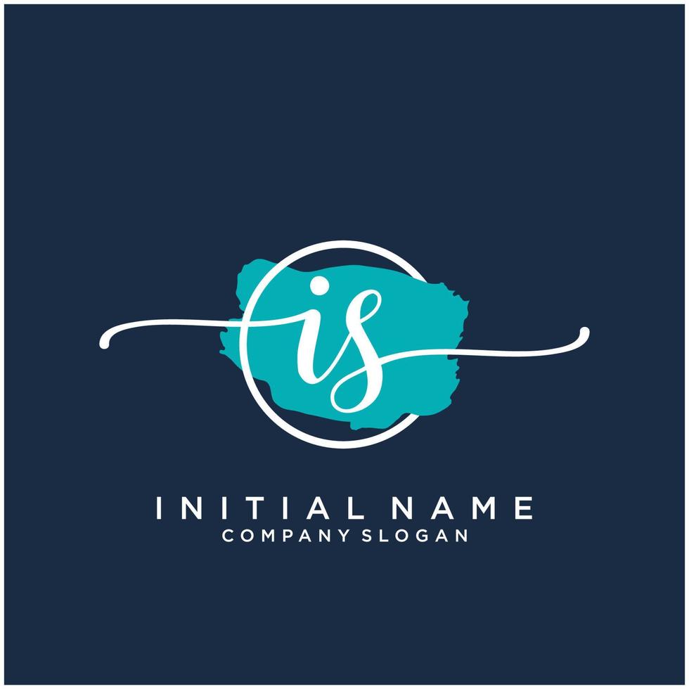 inicial é feminino logotipo coleções modelo. caligrafia logotipo do inicial assinatura, casamento, moda, joalheria, butique, floral e botânico com criativo modelo para qualquer companhia ou negócios. vetor