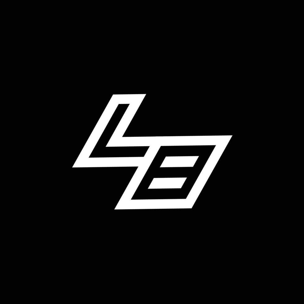 Libra logotipo monograma com acima para baixa estilo negativo espaço Projeto modelo vetor