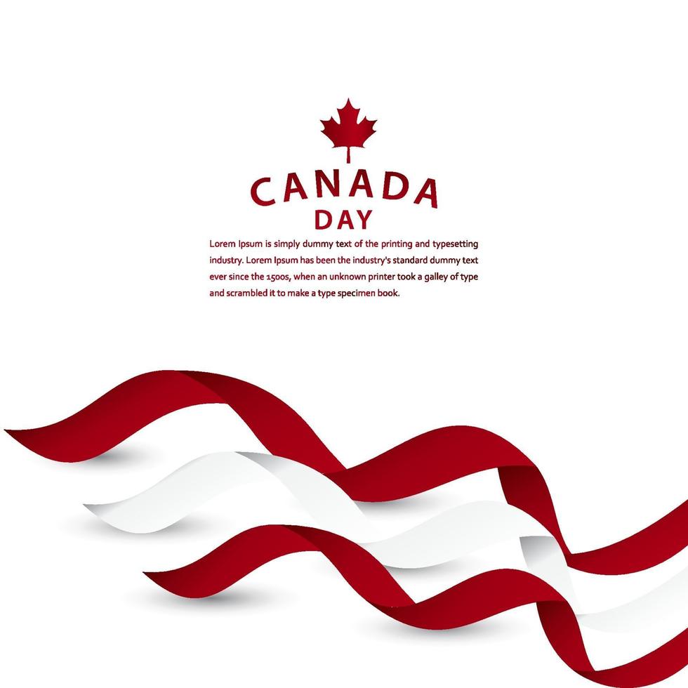 ilustração de design de modelo vetorial feliz celebração do dia do Canadá vetor