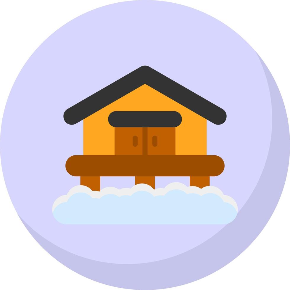 design de ícone de vetor de resort de esqui