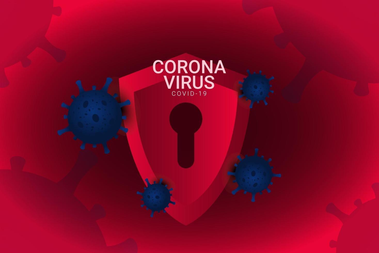 ilustração de design de modelo vetorial corona vírus covid-19 vetor