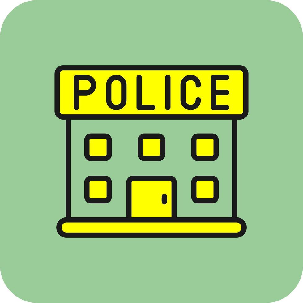 design de ícone de vetor de delegacia de polícia