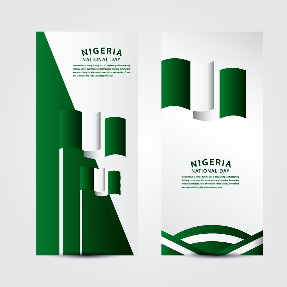 ilustração de design de modelo de vetor de celebração do dia nacional da Nigéria