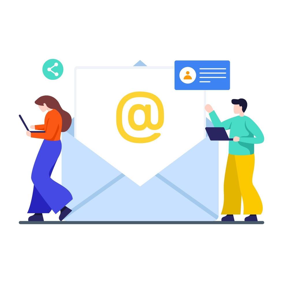 conceito de campanhas de marketing por e-mail vetor