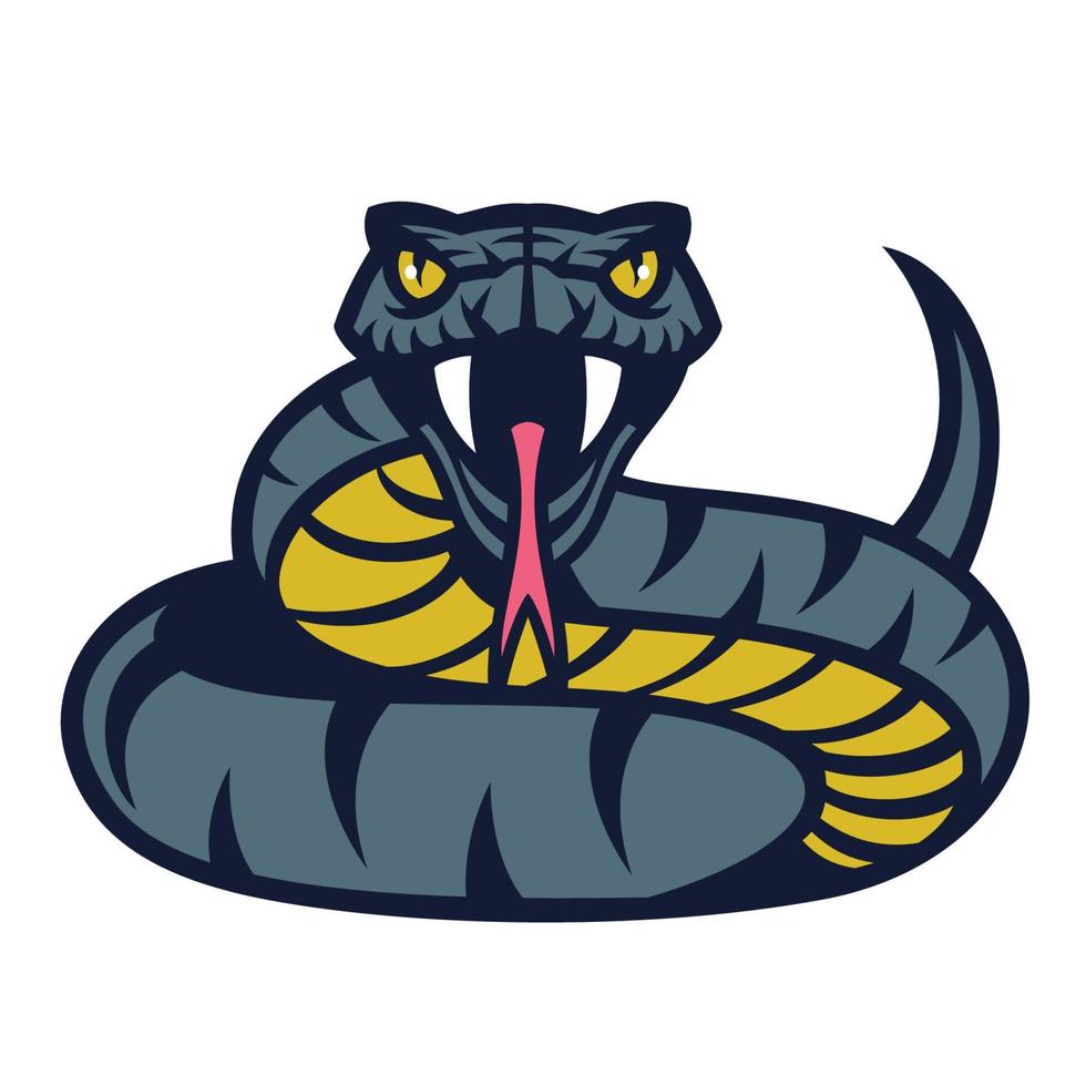 víbora serpente esporte mascote estilo vetor