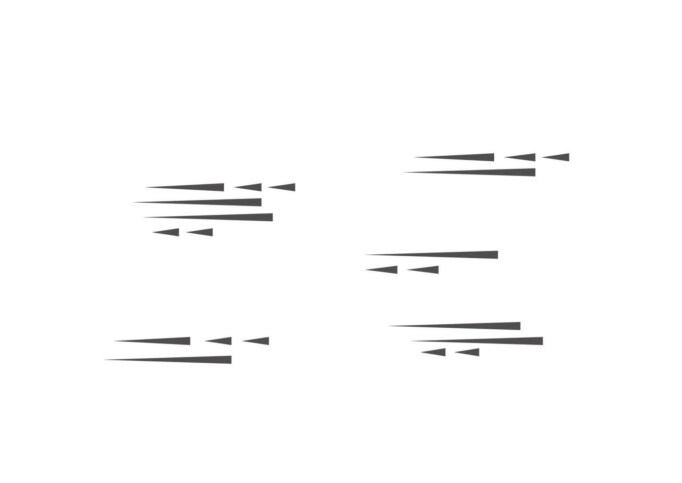 conjunto isolado de linhas de velocidade. efeito de movimento para seu projeto. linhas pretas sobre fundo branco. ilustração vetorial vetor