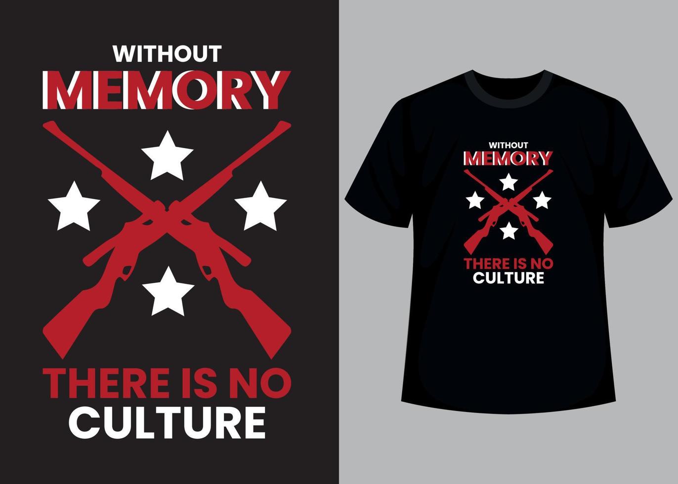 sem memória lá é não cultura tipografia t camisa Projeto vetor