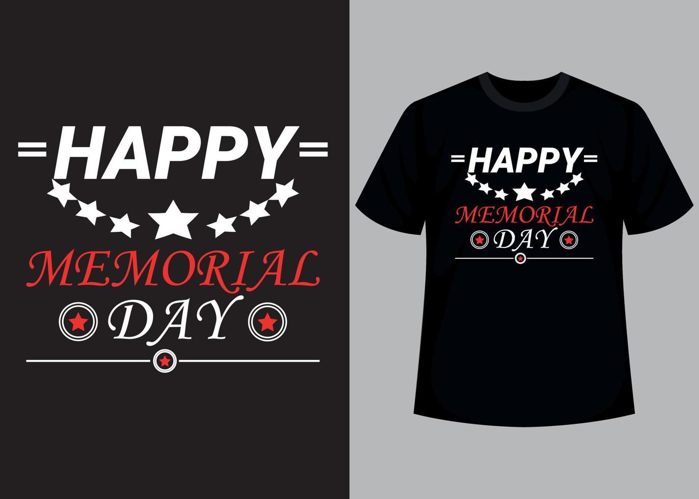 feliz memorial dia tipografia t camisa Projeto vetor