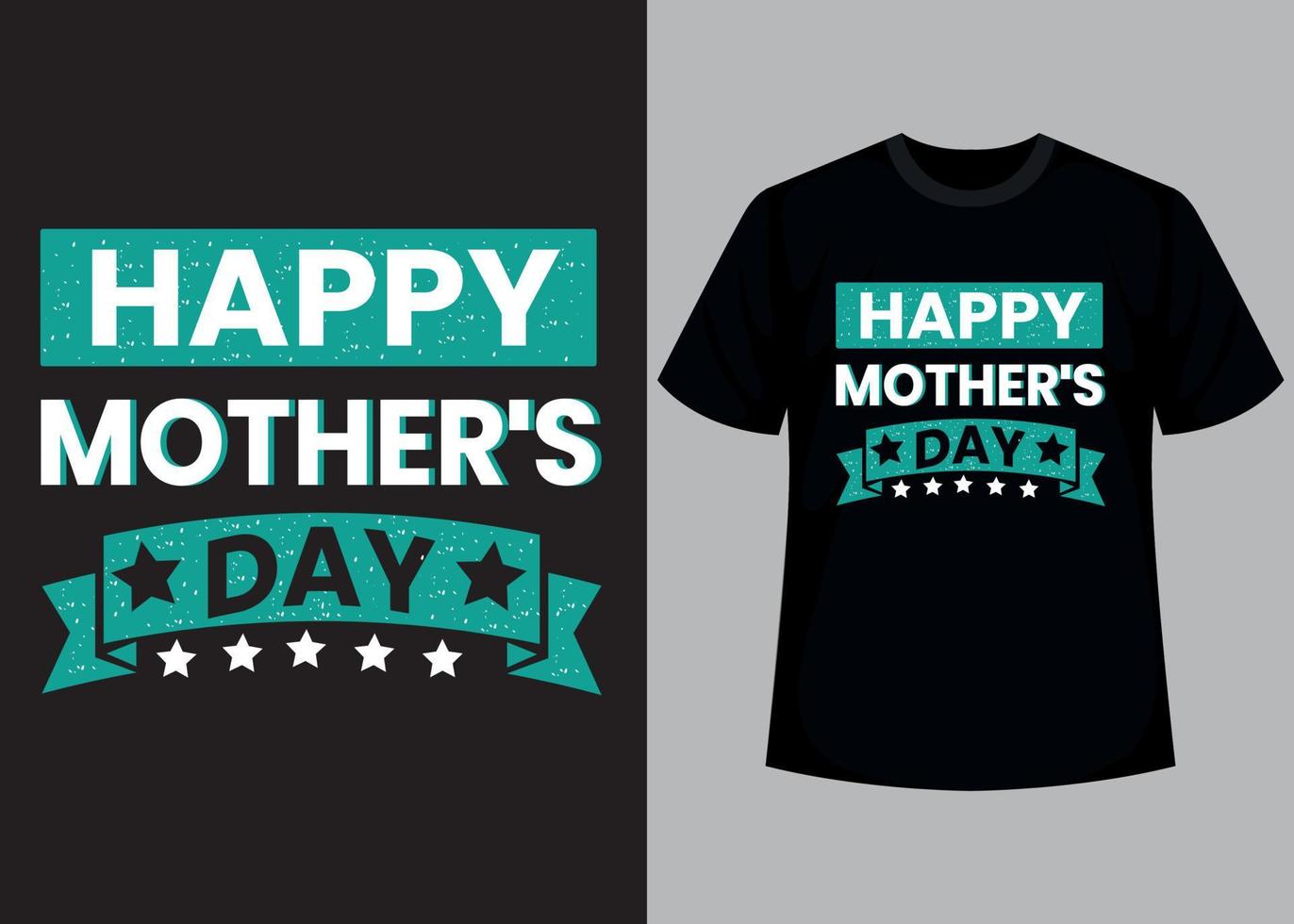 design de camiseta tipografia feliz dia das mães vetor