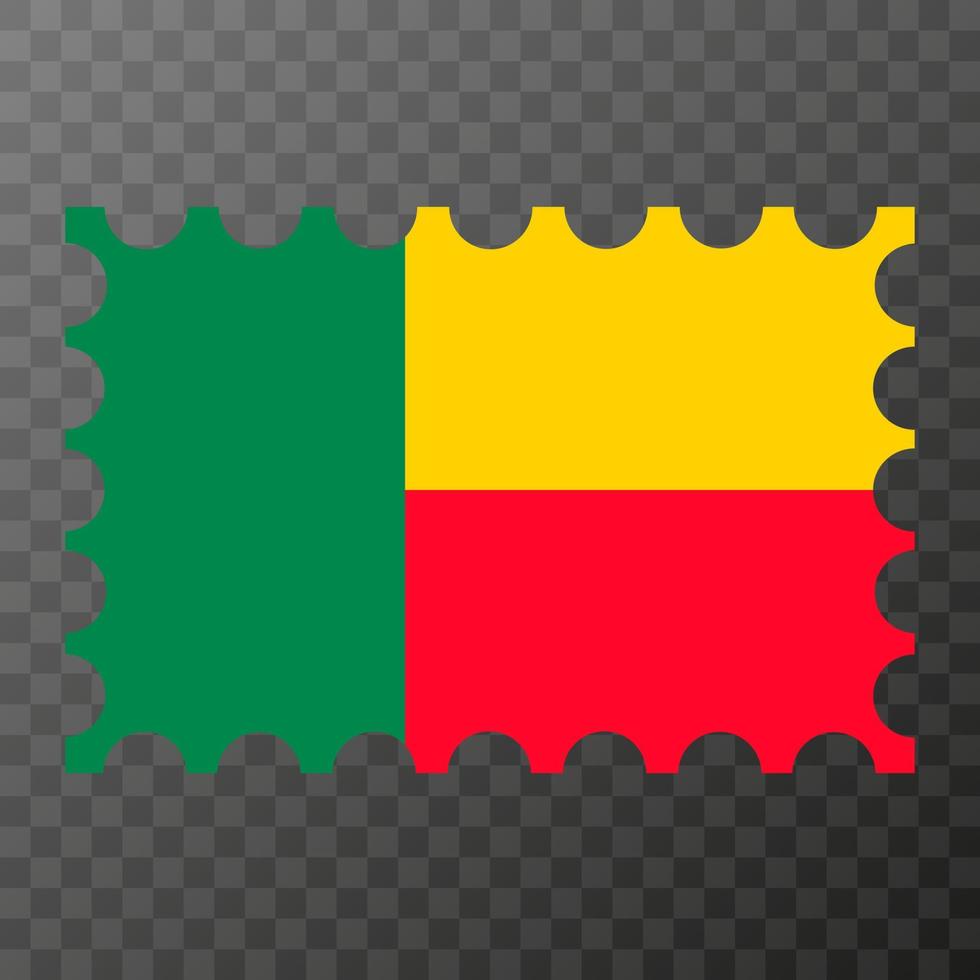 postagem carimbo com benin bandeira. vetor ilustração.