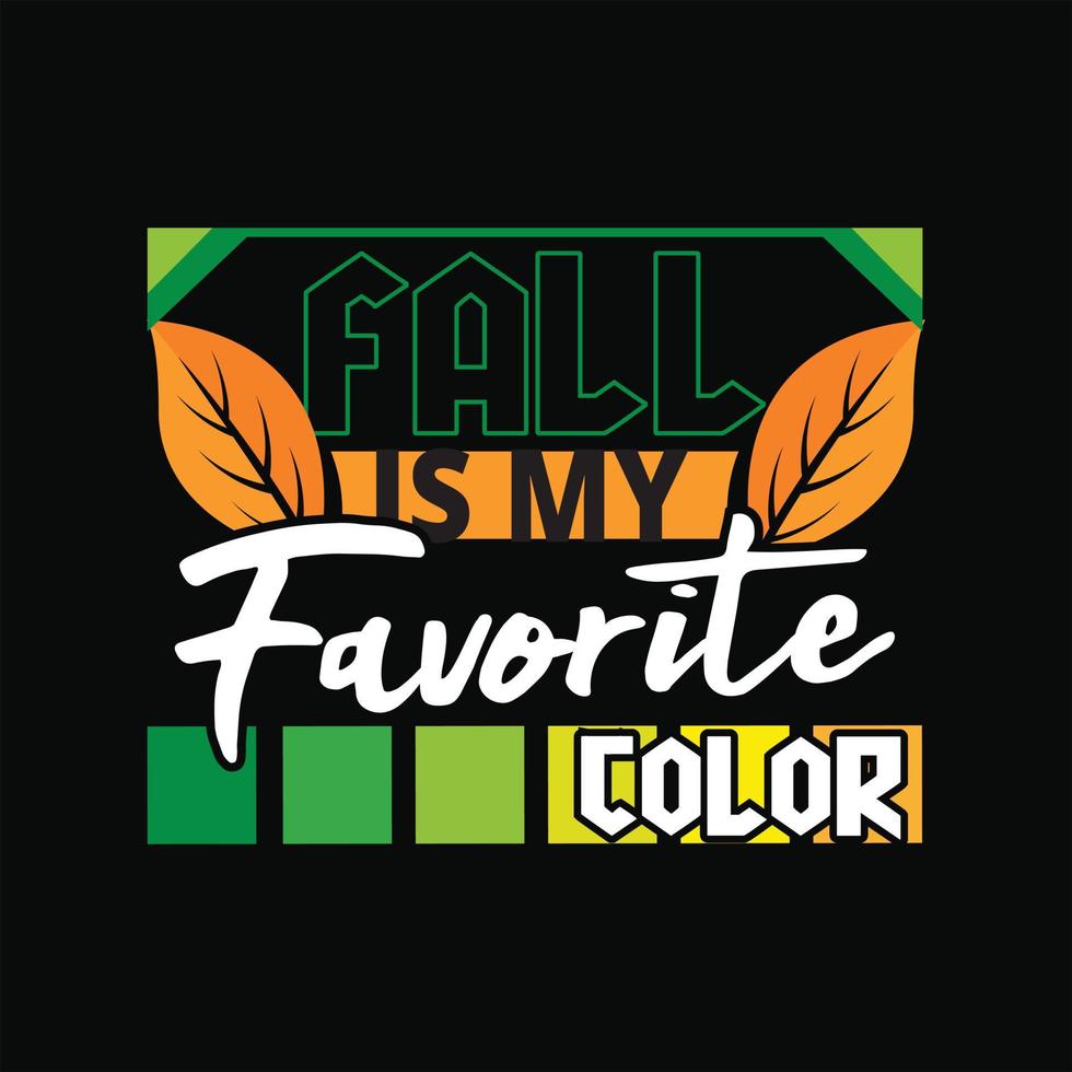 design de camiseta de outono vetor