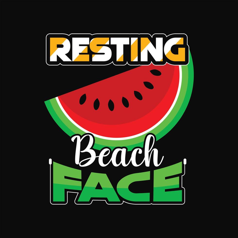 design de camiseta de praia vetor