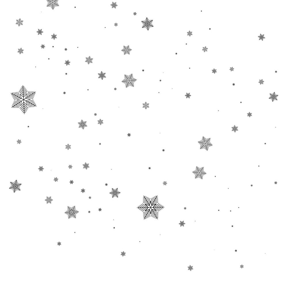 flocos de neve caindo realistas. isolado no fundo branco. vetor
