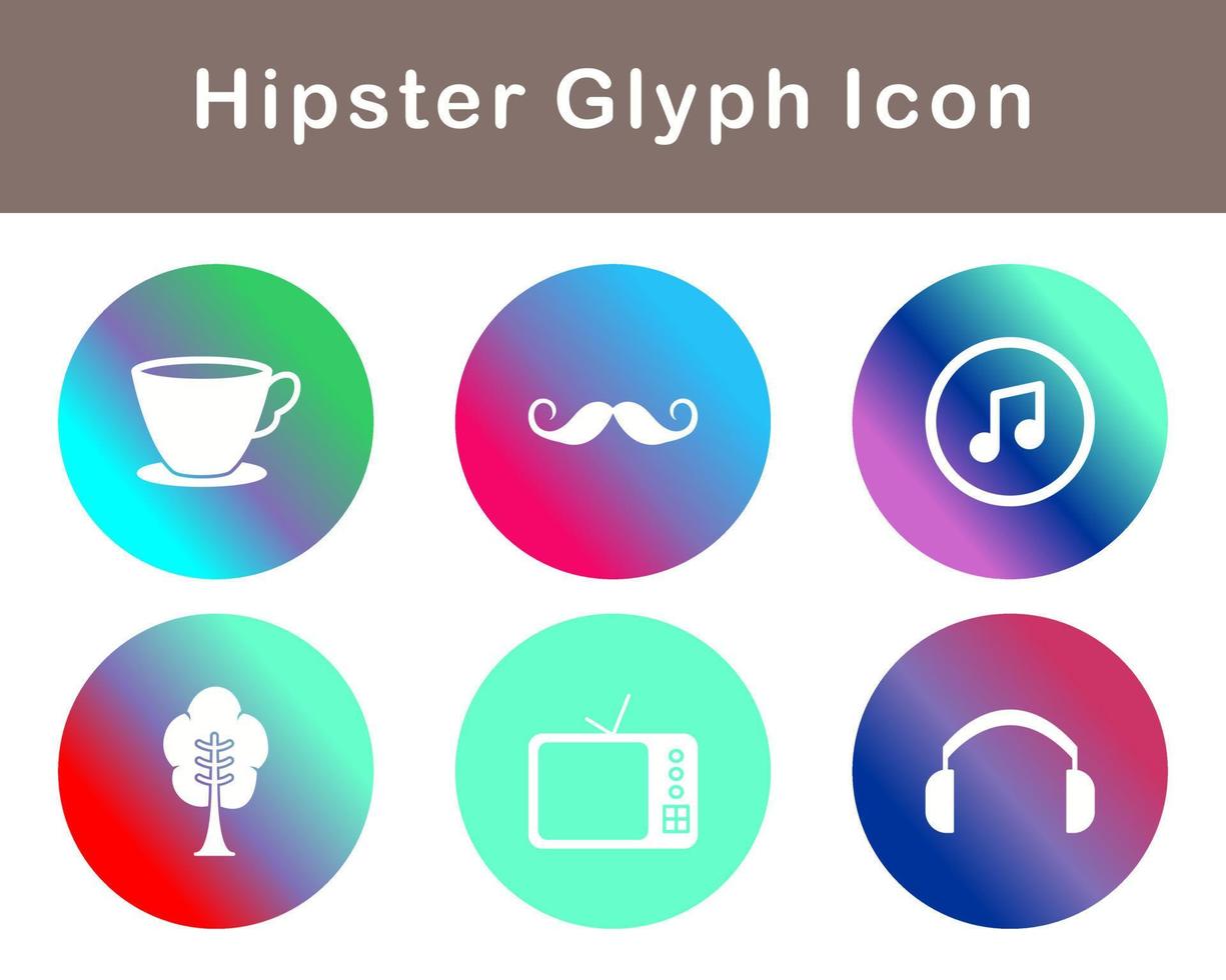 hipster vetor ícone conjunto