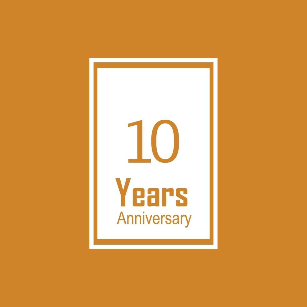 10 anos de comemoração de aniversário ilustração de design de modelo vetorial vetor