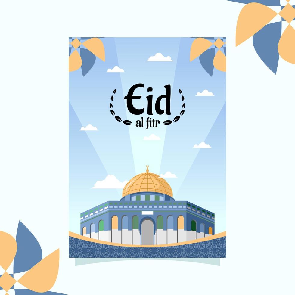 eid al fitr cumprimento ilustração modelo Projeto vetor