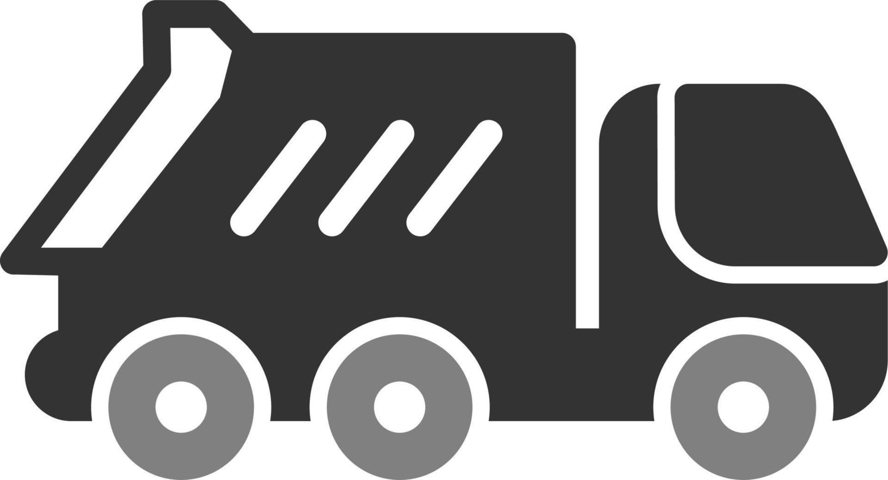 ícone de vetor de caminhão basculante