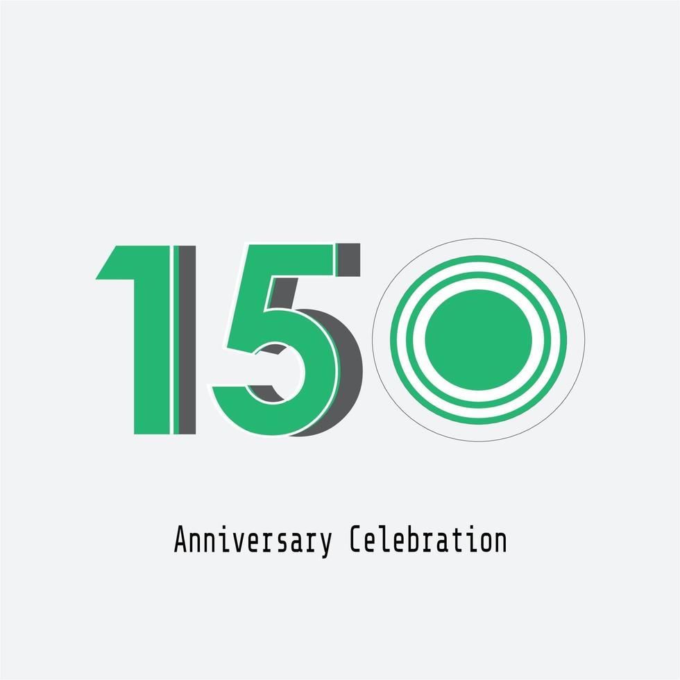 100 anos de comemoração de aniversário ilustração de design de modelo vetorial cor verde vetor