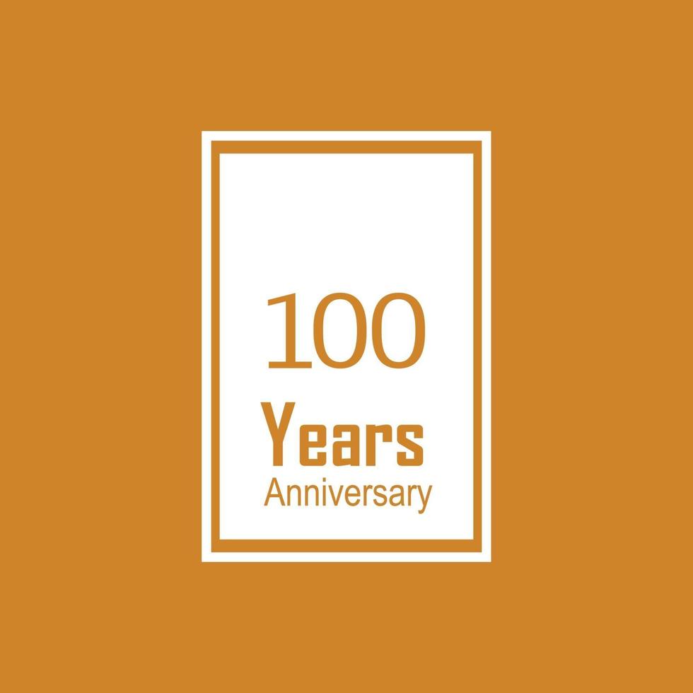100 anos de celebração de aniversário ilustração de design de modelo vetorial vetor