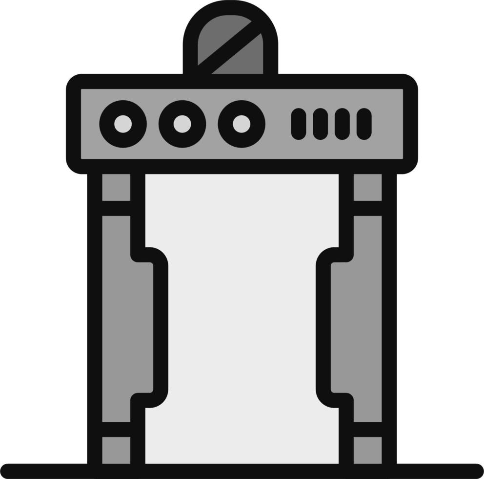 portão metal detector vetor ícone