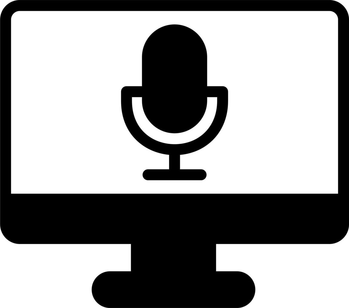 ícone de vetor de gravador de voz