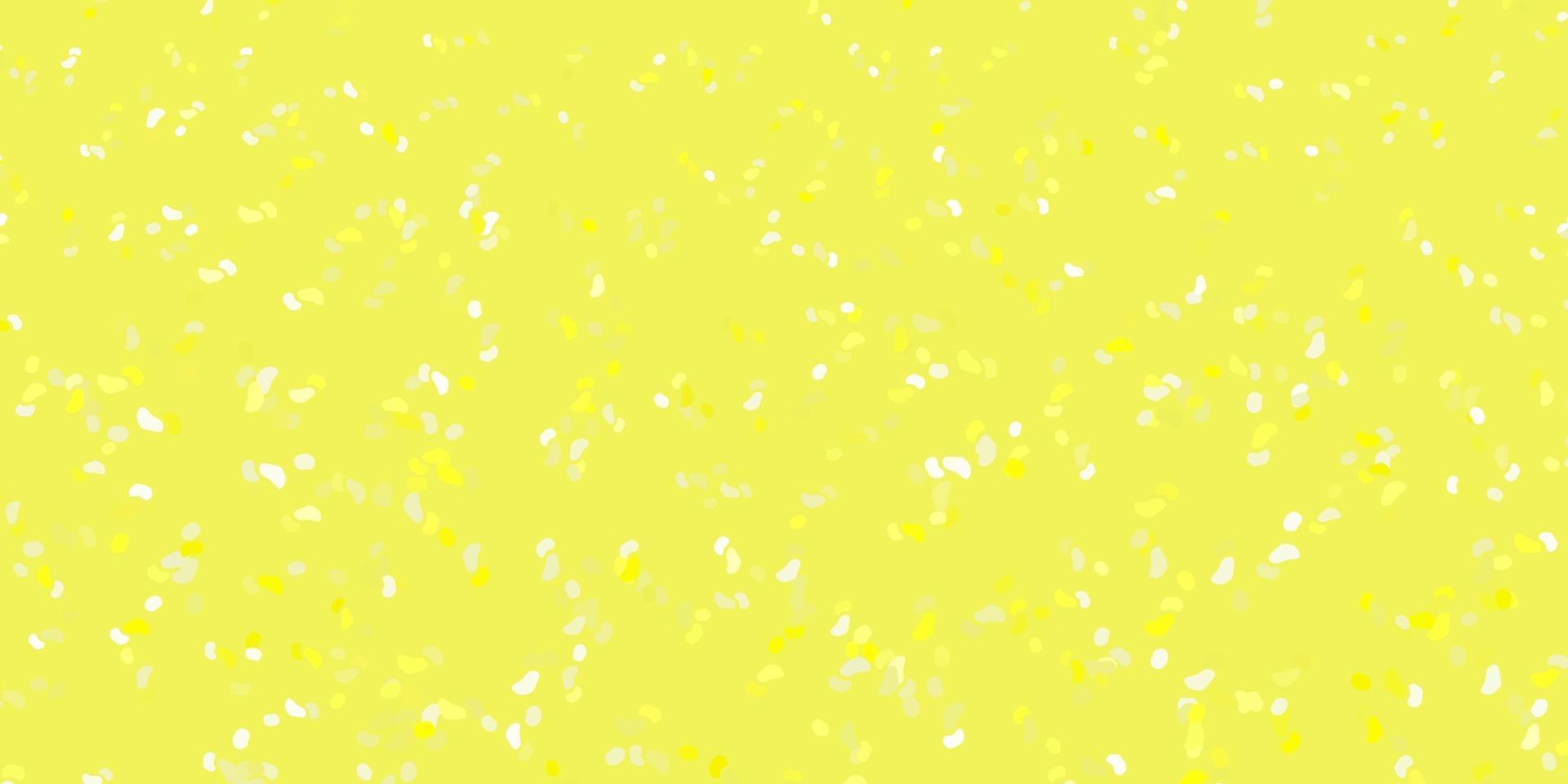 fundo amarelo claro do vetor com formas aleatórias.