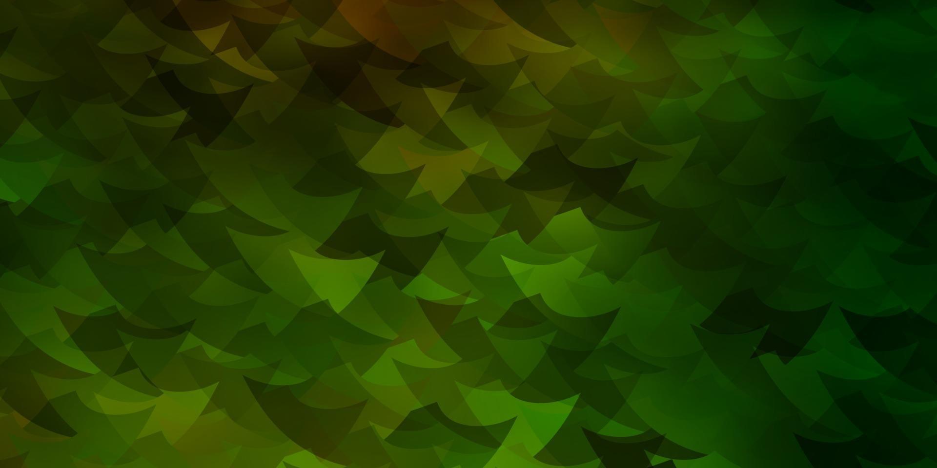 textura vector verde e amarelo escuro com estilo poli com cubos.