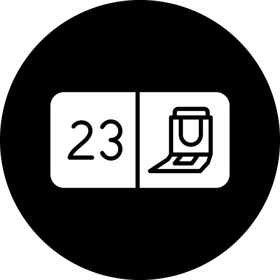 assento número vinte três vetor ícone