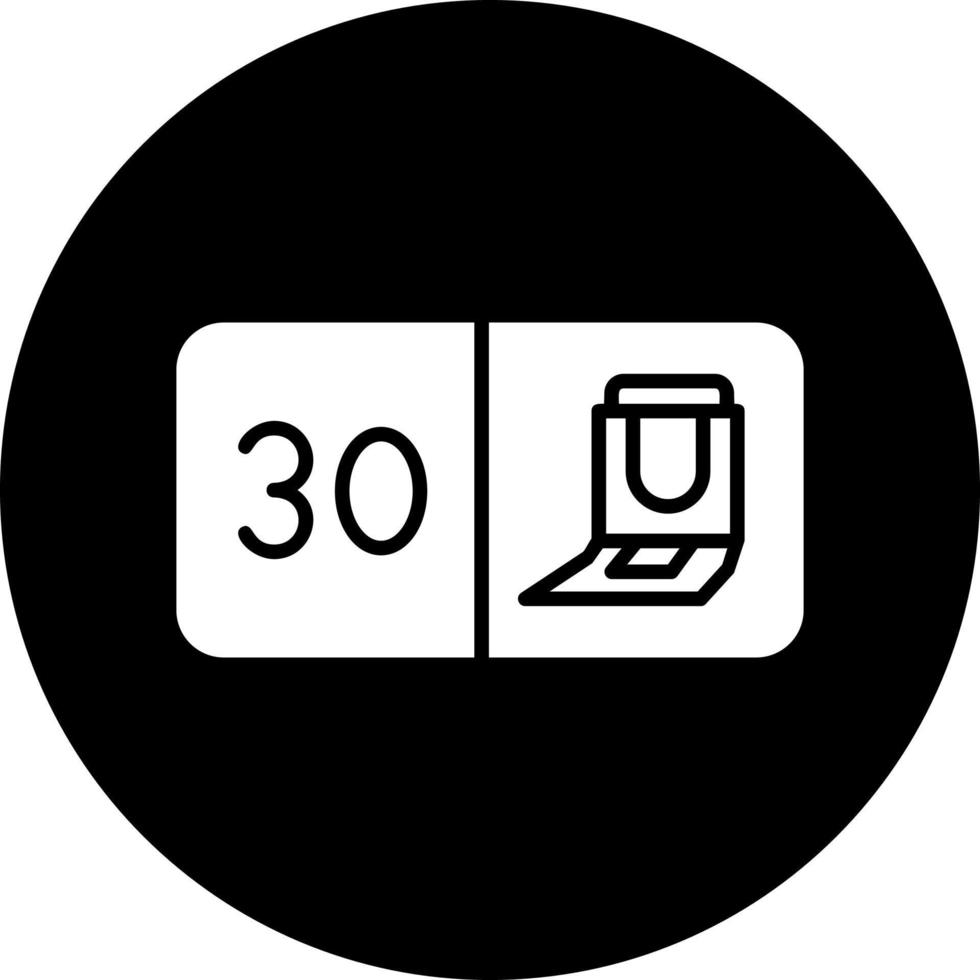 assento número trinta vetor ícone