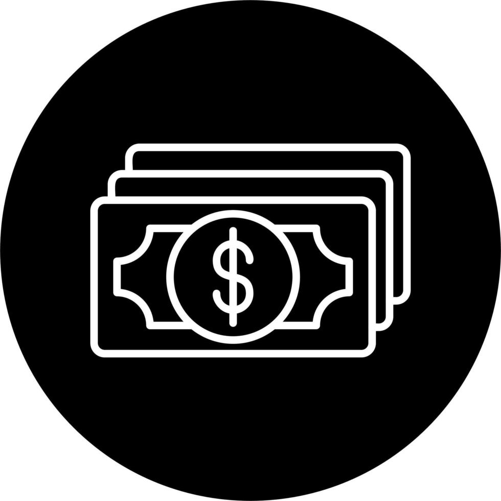 ícone de vetor de dinheiro