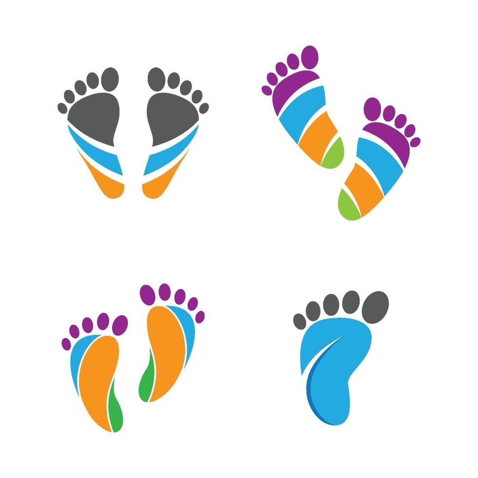 imagens de logotipo de cuidados com os pés vetor