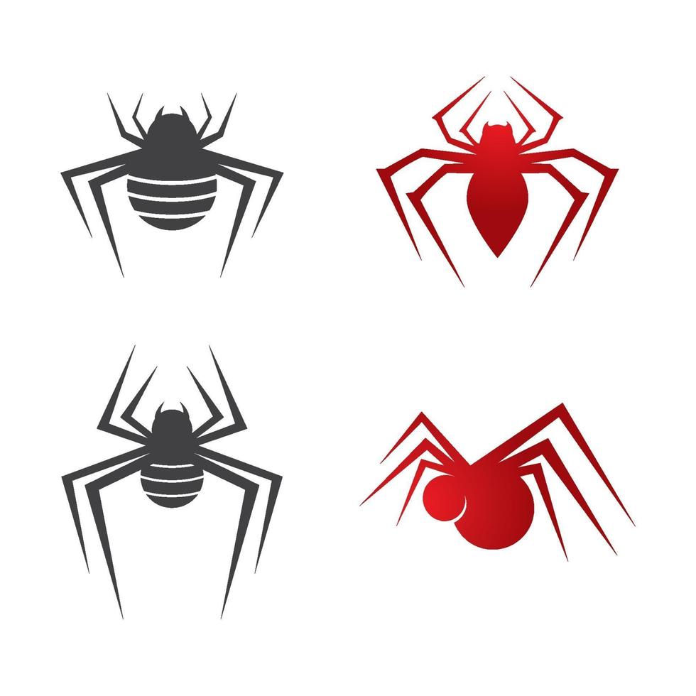 ilustração das imagens do logotipo da aranha vetor