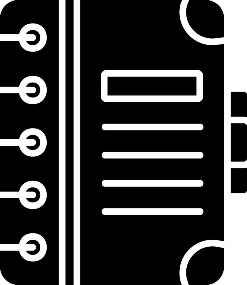 ícone de vetor de bloco de notas
