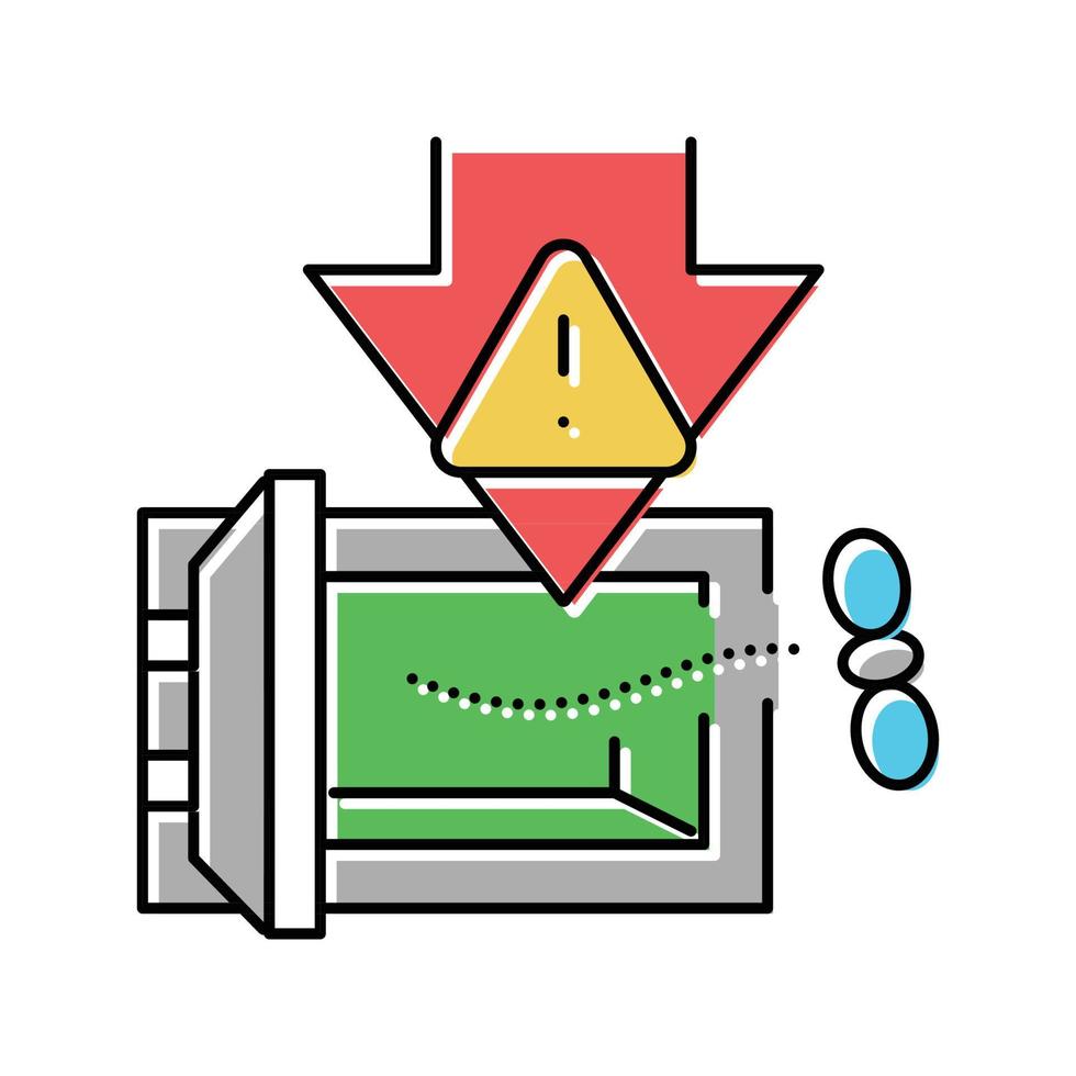 falência financeiro crise cor ícone vetor ilustração