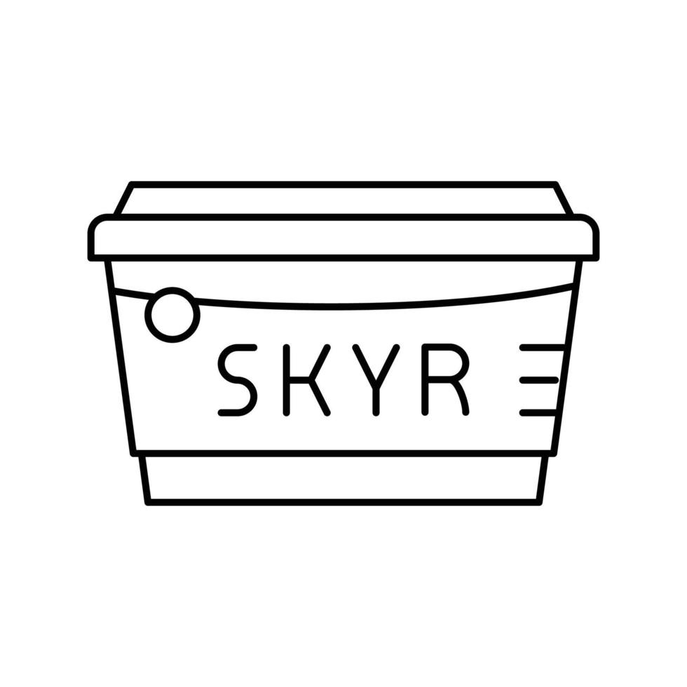 skyr leite produtos laticínios linha ícone vetor ilustração