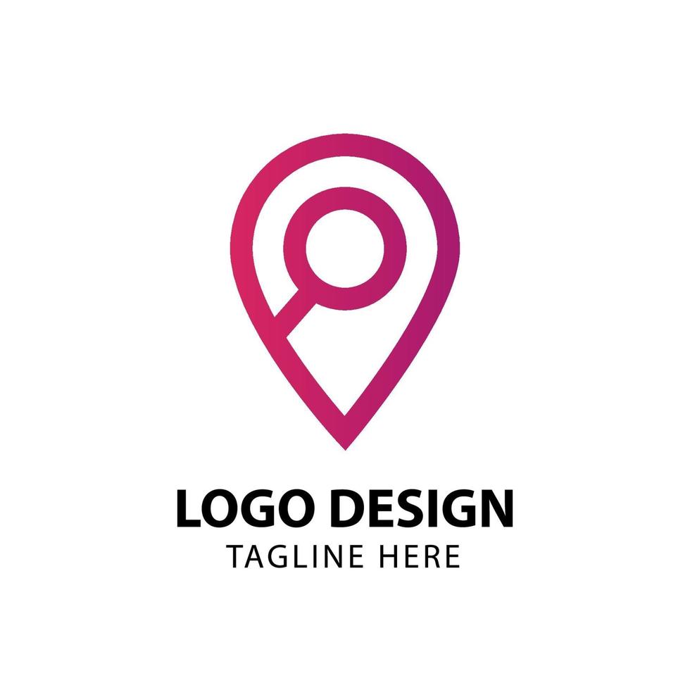 ilustração do projeto do modelo do vetor do logotipo da localização do mapa