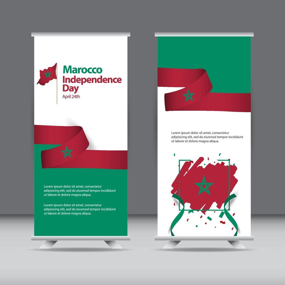 feliz celebração do dia da independência em Marrocos ilustração de design de modelo vetor