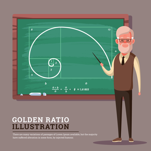 Ilustração de proporção áurea vetor