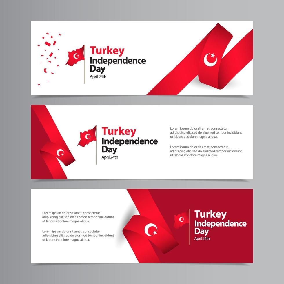 ilustração do projeto do modelo do vetor feliz celebração do dia da independência da Turquia