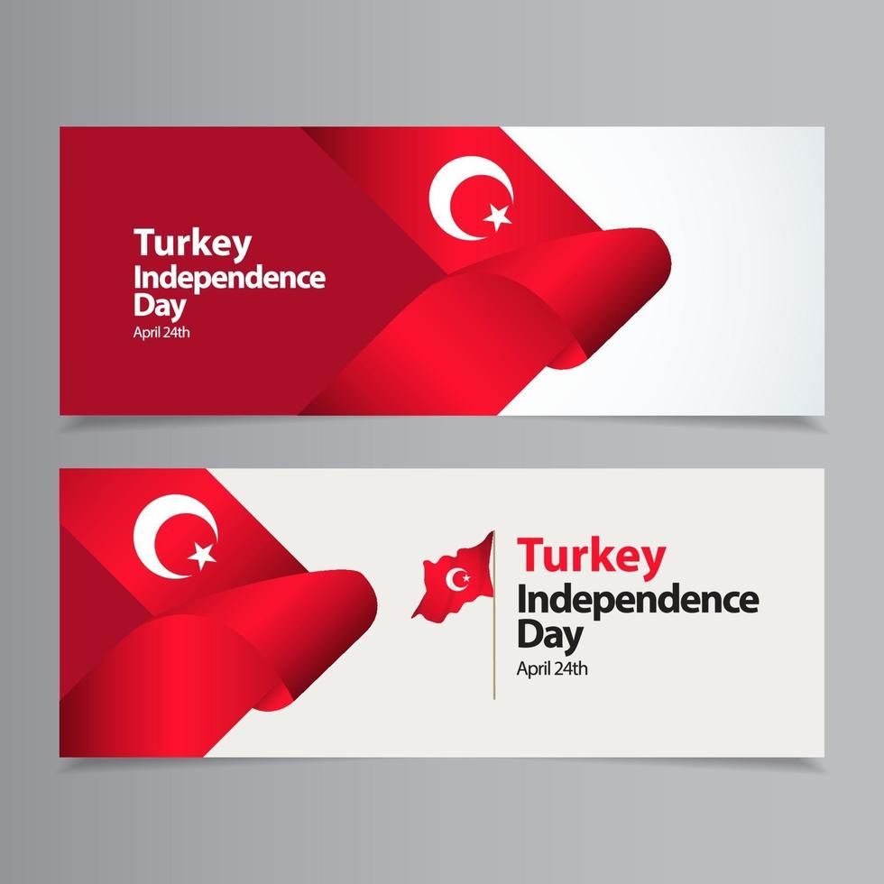 ilustração do projeto do modelo do vetor feliz celebração do dia da independência da Turquia