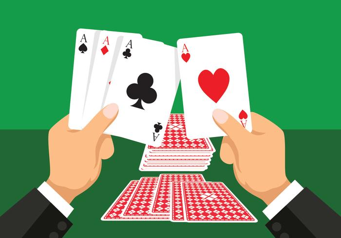 Ilustração em vetor de cartas de jogar