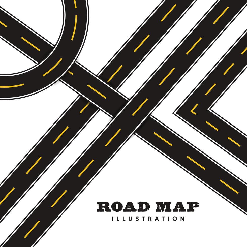 conjunto do rodovia estrada mapa ilustrações vetor