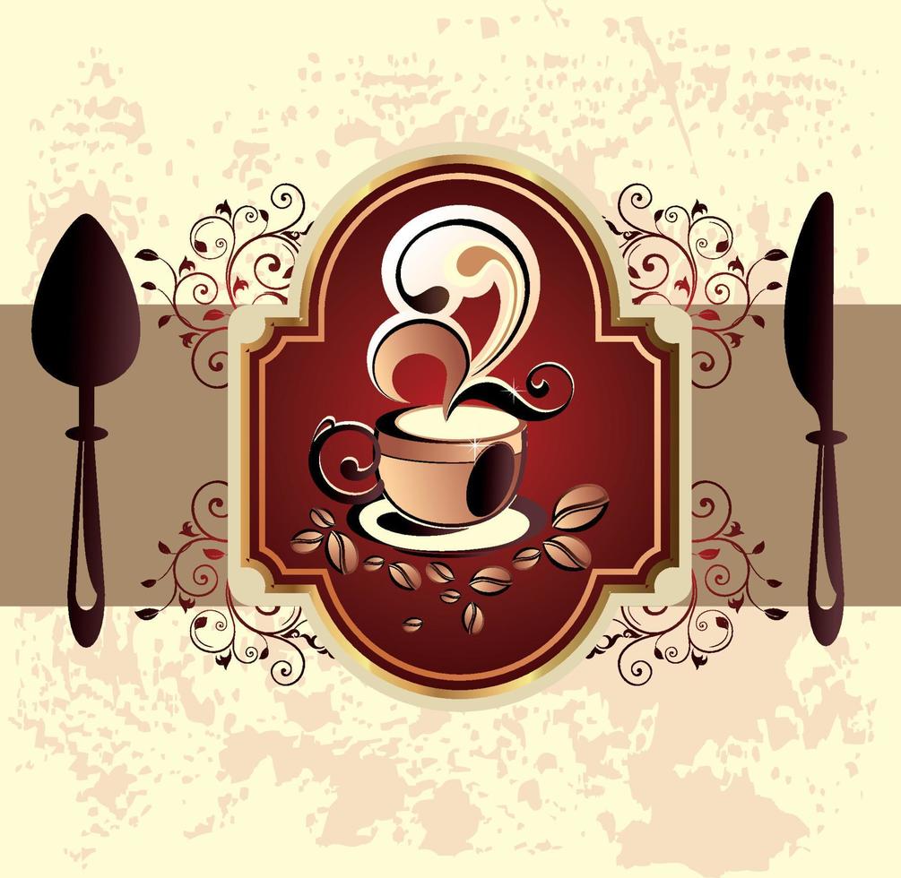 café logotipo - vetor ilustração, cardápio ilustração