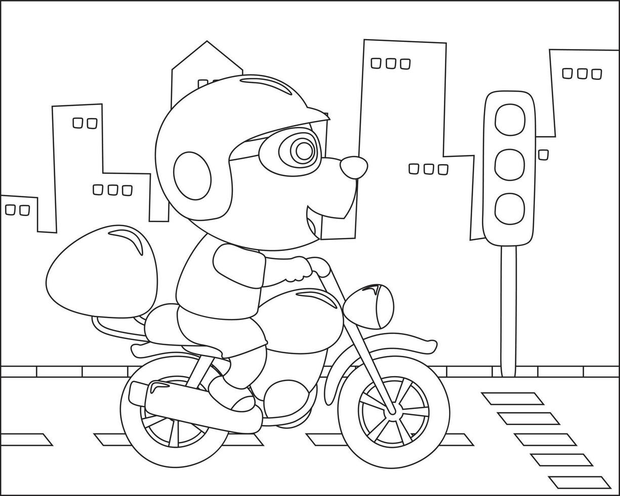 Desenho de ilustração vetorial transversal Moto imagem vetorial de  funwayillustration© 90454542