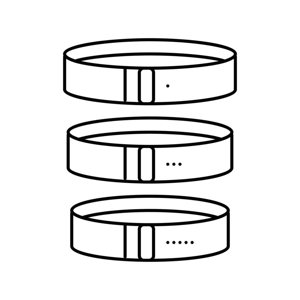 banda ginástica esporte linha ícone vetor ilustração